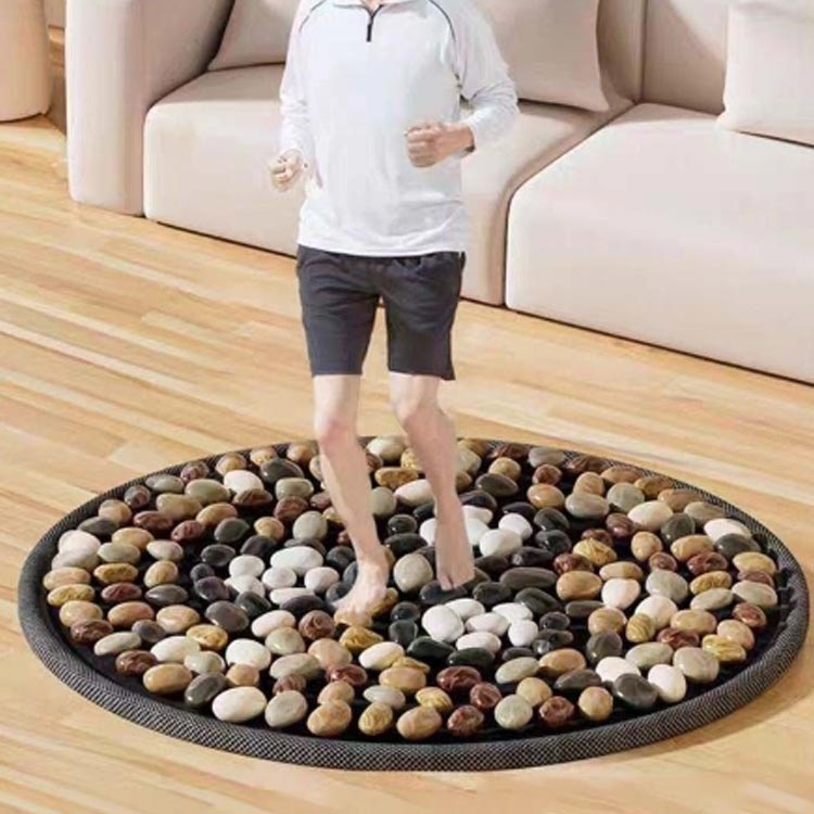 ダイエット足つぼグッズマットマット天然石足裏マッサージマット40cm40cm足ツボ押...