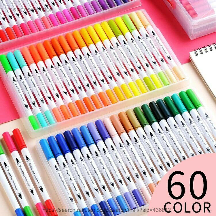 商品説明 color="#000000">商品名 発色がよく鮮やかで、驚くほど多彩な60色をお使い頂けます 滑らかな描き心地、乾きが早く、カバー力が抜群です。 初心者でも表現の豊かな描画を楽しめます プレゼントとして子供達の年中行事(クリスマス、 お誕生日、入園、卒園、進学など)その余裕な時間は子供さんと一緒に遊んで、 ラクラクな親子タイムを楽しめましょう。大人と一緒に楽しみましょう！ 素材 width="291" bgcolor="#ffffff">水性インク サイズ width="291" bgcolor="#ffffff"> f bgcolor="#f0f0f0">カラー color="#000000"> 60色 セット内容 60色セット 注意 width="291" bgcolor="#ffffff"> pc環境?光の具合により、色や素材のイメージが写真と若干異なる場合がございます。 モデル?写真に使用されているアクセサリー?小物は別途記載が無い限り付属いたしません。 商品に不良があった場合は、商品到着から5日以内にご連絡いただければご返金?交換対応させて頂きます。 商品のサイズは、全て平置きにて外寸を測定しております。 商品によっては+-0.5cm〜1cmの誤差が発生してしまう場合がございます。 該当商品は他店と共有です。タイミングにより、ズレが生じる場合がございます。予めご了承ください。 メーカー希望小売価格はメーカーカタログに基づいて掲載しています