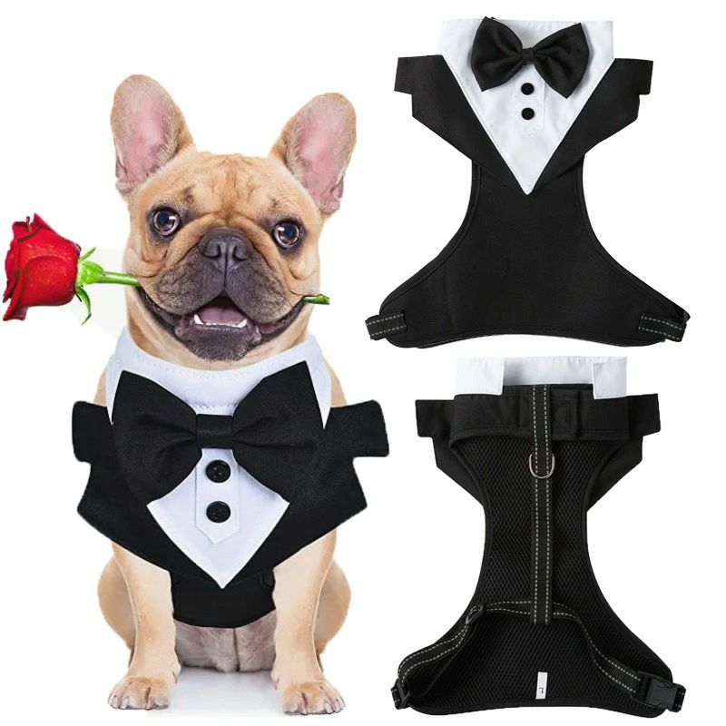蝶ネクタイ 犬グッズ ペットグッズ 服 小型犬 犬用 ペット用ハーネス 胸当て 散歩 ...
