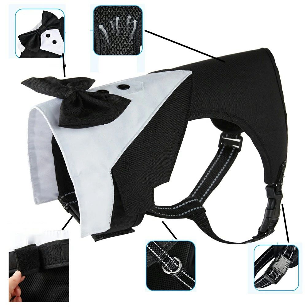 蝶ネクタイ 犬グッズ ペットグッズ 服 小型犬 犬用 ペット用ハーネス 胸当て 散歩 ...