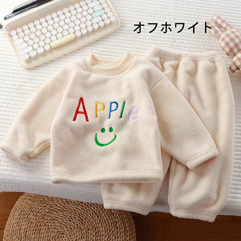 rapport-selectのフランネルパジャマキッズパジャマ子供パジャマ女の子男の子春秋冬厚手裏起毛暖かいフラノ長袖ルームウェア部屋着キッズパジャマかわいい上下セット可愛い寝巻きナイトウェアふわもこふわふわもこもこユニセックス8090100110120130140150160cm｜アングル3