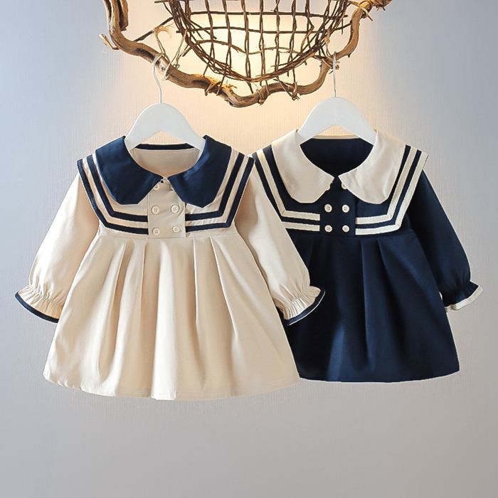入園式子供服女の子ワンピース卒園式8090100110フォーマルかわいい丸襟春秋シンプ...