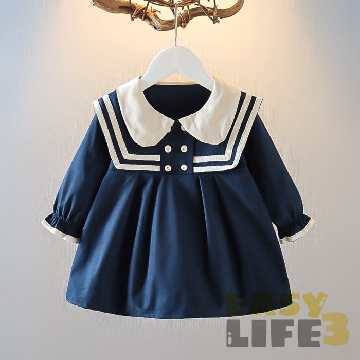 入園式子供服女の子ワンピース卒園式8090100110フォーマルかわいい丸襟春秋シンプ...
