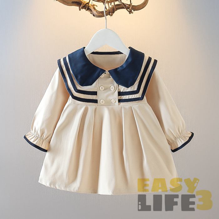 入園式子供服女の子ワンピース卒園式8090100110フォーマルかわいい丸襟春秋シンプ...