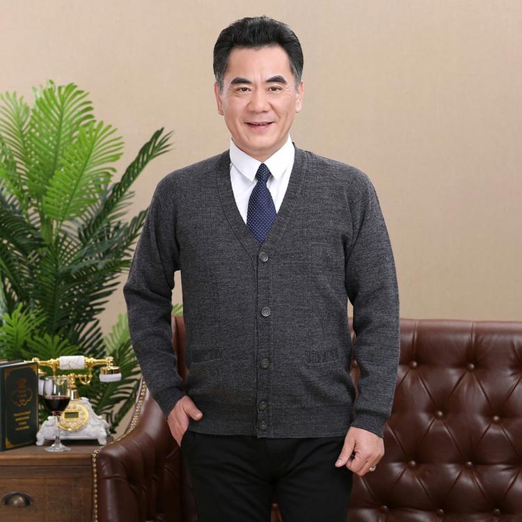 送料無料 メンズ 春 紳士服 秋冬 カーディガン 老人 薄手 ニットカーディガン ニット Vネック 羽織り シニアファッション 祖父 お年寄り トップス 高齢者 シニア 60代 70代 80代 90代 おじいちゃん 施設 着やすい 敬老の日 rapport-select-10035749 rapport-select サンプル画像3