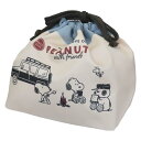 スヌーピー ランチ巾着 お弁当きんちゃくポーチ ENJOY WAGON キャラクター グッズ ピーナッツ かわいい