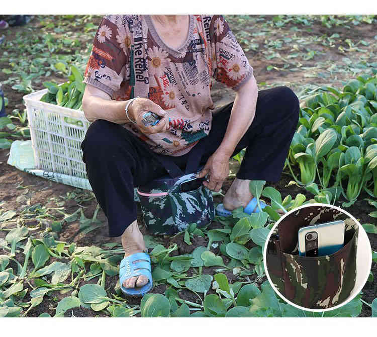 作業イス 丸型 発泡 作業用補助椅子 農作業用 疲労軽減 スツール 身につける椅子 園芸 農業 ガーデニング 家庭菜園 草取り ポッケト付き 釣り 作業効率アップ らくらく [2]