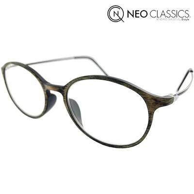 NEO CLASSIC ネオ・クラシックス SKINNY シニアグラス リーディンググラス 老眼鏡 眼鏡 ユニセックス トレンド感のあるデザインと、超軽量・スリム仕様の快適な使用感が◎ スリムに洗練されたラウンド型フレームに、無駄をそぎ落としたミニマムでスキニーなテンプルが軽やか。UV&BLUE光線カット機能のレンズは、目へのダメージを軽減。新しいのにクラシック。使う人の年齢や性別を問わない飽きのこないデザイン。■カラー：ブラウン/ブラック■度数：+1.00度/+1.50度/+2.00度/+2.50度/+3.00度/+3.50度■付属品→専用ケース■ブランド名→NEO CLASSICS■注意事項撮影時の採光具合やご利用のモニター環境により、画像と実物の色味・素材感が若干異なる場合がございます。予めご了承ください。 1