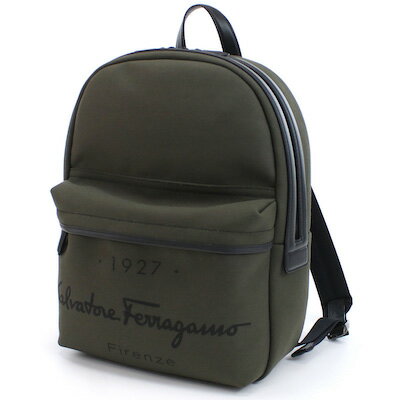 フェラガモ FERRAGAMO リュック バックパック ブランド 24-1135 0756178 MUSCHIO+NERO-NERO カーキ メンズ レディース