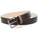 ポールスミス Paul Smith メンズベルト ブランド M1A4950 BMULKE 66 DARK BROWN ブラウン系 #32(全長102cm 最大ウエスト92cm) #34(全長107cm 最大ウエスト97cm)