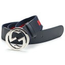 GUCCI グッチ メンズベルト 411924 H917N 8497 ネイビー系