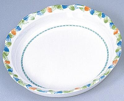 なごやかな食器リーフ柄　深皿【介護用食器／ユニバーサルデザイン】