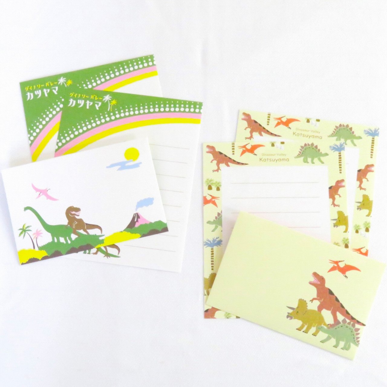 レターセット かわいい イラスト 恐竜 レトロ おしゃれ カラフル 便箋6枚 封筒3枚 手紙 便せん ギフト プチギフト プレゼント 感謝 ありがとう 【当店オ...