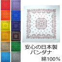 安心の日本製 バンダナ 綿100% 53×53cm 3枚セット