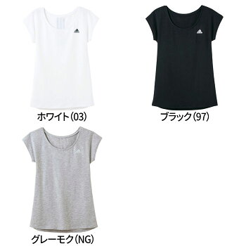 GUNZE(グンゼ) / adidas(アディダス) / フレンチスリ−ブ(レディース) / AP1052 / 婦人 スポーツ フィットネス ジム ウェア Tシャツ トップス ウォーキング ランニング ヨガ