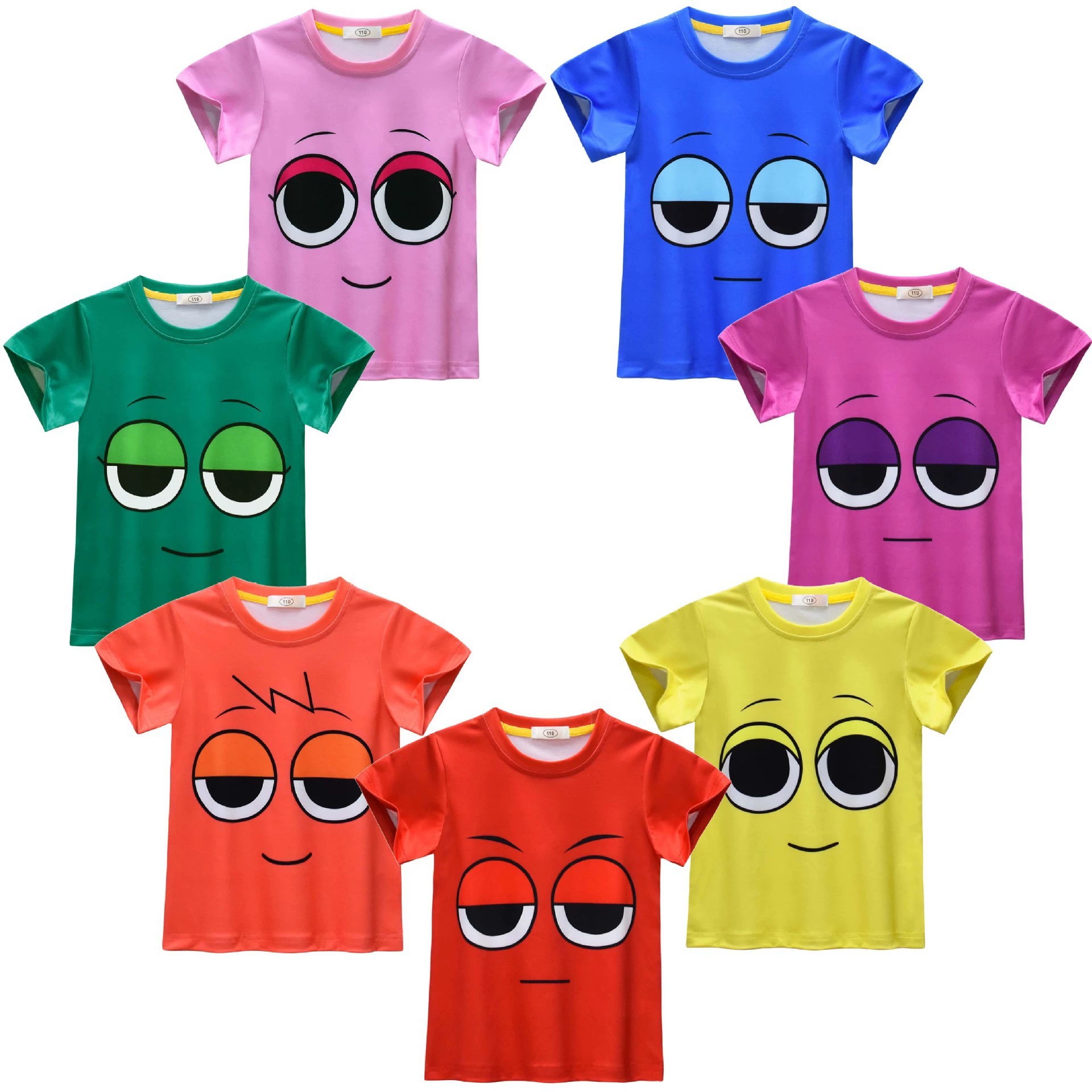 樂天商城 - Sprunki incredibox スプランキ 半袖Tシャツ 子供 子供服トップス キッズ 男の子 女の子 トップス キャラクター 誕生日 プレゼント