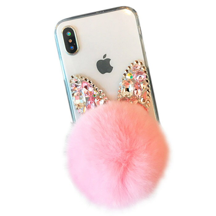 Rakuten - iPhone se3 ケースiPhone se2 ケース iPhoneSE 第二世代 iPhonex スマホケース 可愛い クリア iPhoneケース ファー ラインストーン iPhoneXS iPhone8 iPhone7 ビジュー iPhone8Plus iPhone7Plus 耳 保護 透明 背面 うさぎ キラキラ iPhone X XS 7 MQ