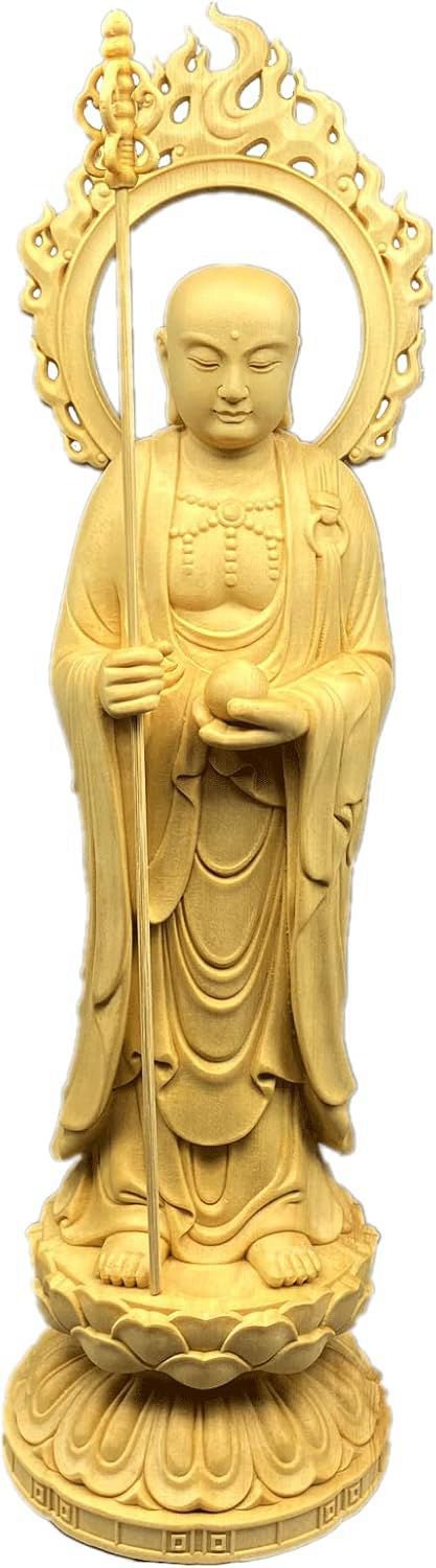 厄除け 祈る 風水グッズ 仏像フィギュア 仏壇お地蔵 木彫り仏像 お地蔵様 水子地蔵 臨済宗 桧木製高級..