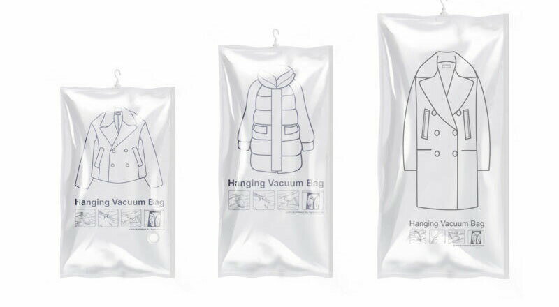 圧縮袋 洋服 服 衣替え 便利 収納 ダウンジャケット バルブ式圧縮袋 衣類圧縮袋 ハンガー 圧縮袋 衣類 吊るせる衣類圧縮袋5枚組