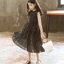 袖 リボン レース フリル 小花柄 花柄 オリジナル コットン 綿 夏 キッズ ノースリーブ ティアードワンピース ワンピース 女の子