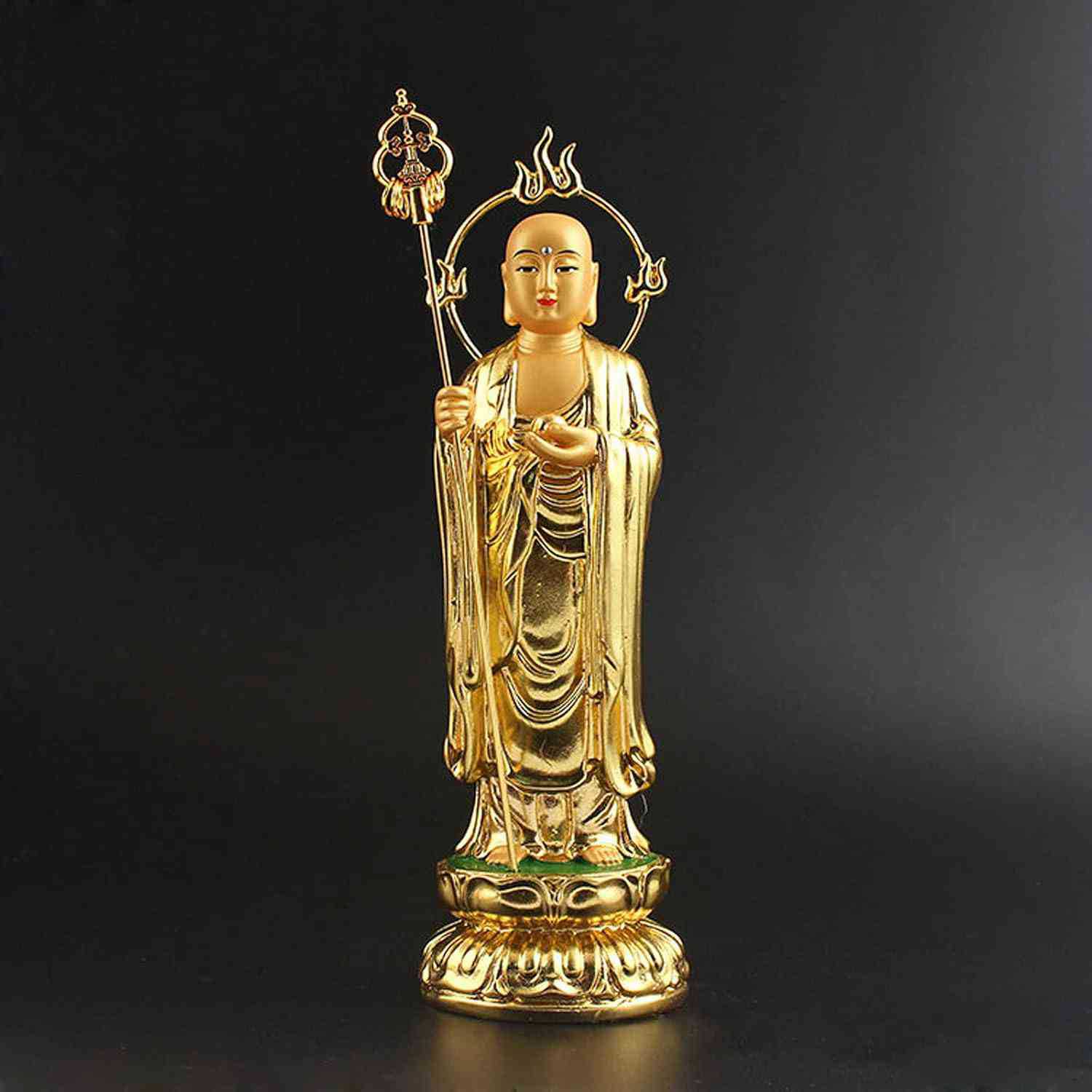 火炎光背（総高23.5cm×幅6.8cm×奥行き6.8cm） 守護 水子供養 子育て 厄除け 祈る 仏壇仏像 樹脂製 置物..