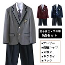 スクー 学生服 制服 男子高校生 長袖 5点セット テーラードジャケット ズボン ブレザー 入学式 卒業式 上下セット 男の子スーツ