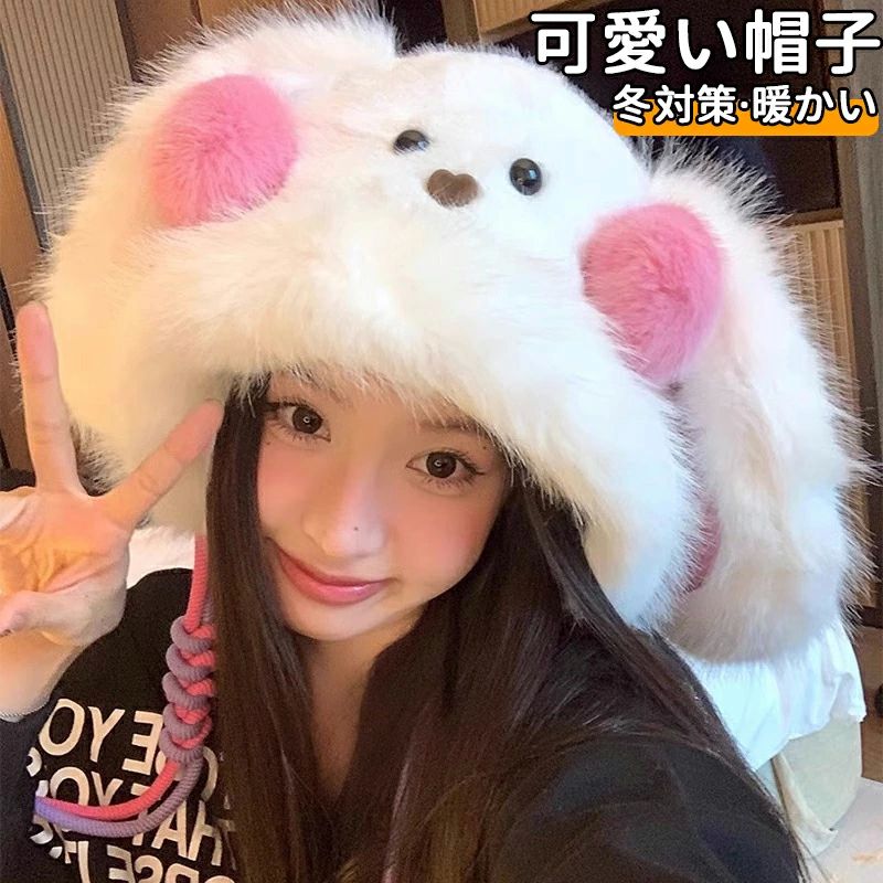 お洒 cosplayデート 帽子 大人カジュアル ボリューム柔らか ファー帽子ビーニーカジュアル あたたかい レディース ふわふわ 秋冬