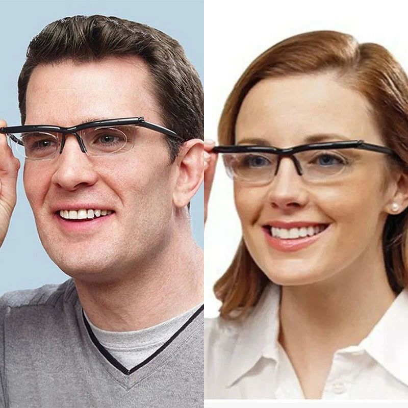 老眼鏡 軽い 男性用 -6.0D〜+3.0D調整可能できる 調整可能 調整機能 度数調整 収納ポーチ付 軽量 度数調節シニアグラス めがね