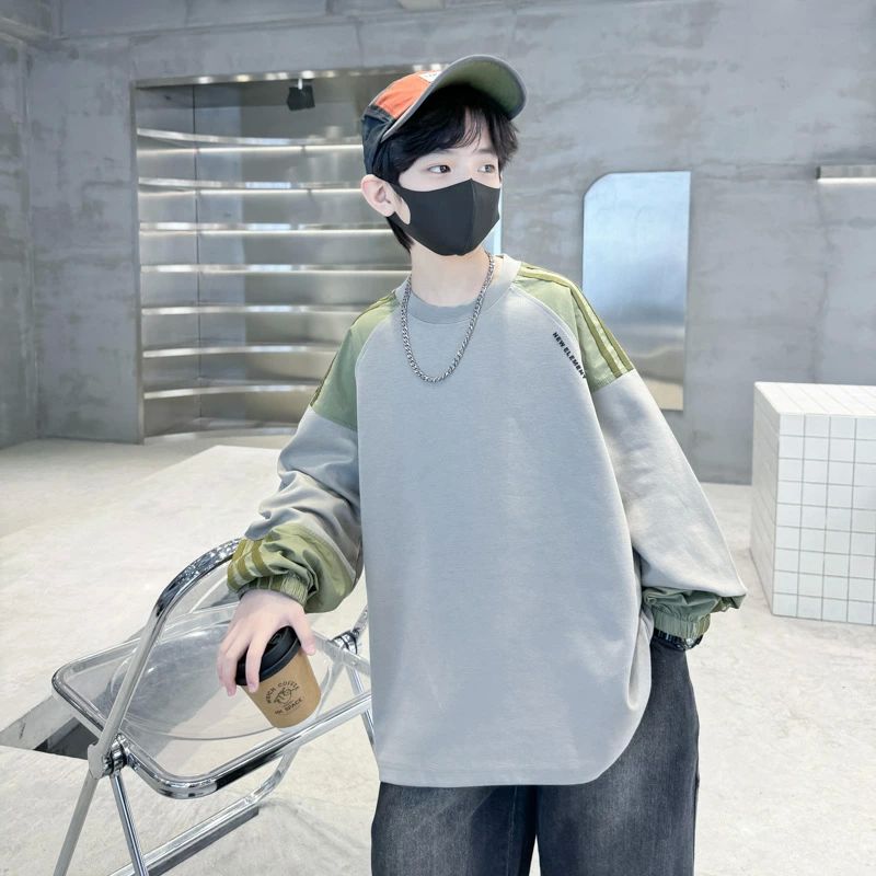 可 韓国子供服 高校生 中学生 小学生 通学 通園 大きいサイズ パーカー 男の子 子供服 プルオーバー キッズ 運動 秋 春 男の子(4)