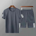 夏用 上下セット 2点セット Tシャツ パンツ ジャージ 男子用 スポーツウェア セットアップ 運動 カジュアル 吸汗 速乾 通気