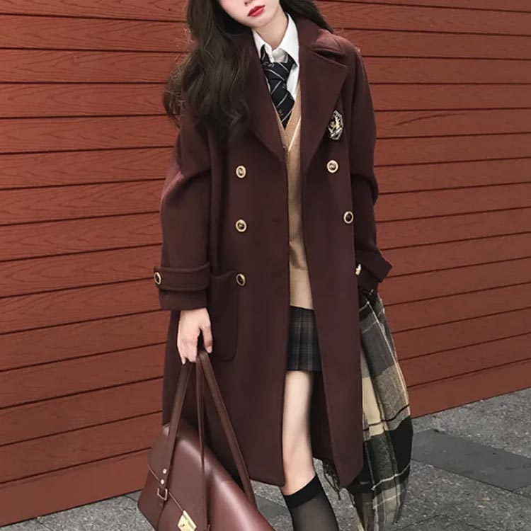 厚 ジャケット オフィス 通学 通勤 秋冬 トレンチコート ロングコート 制服 学生 男子 スクールコート Pコート 女子 レディース
