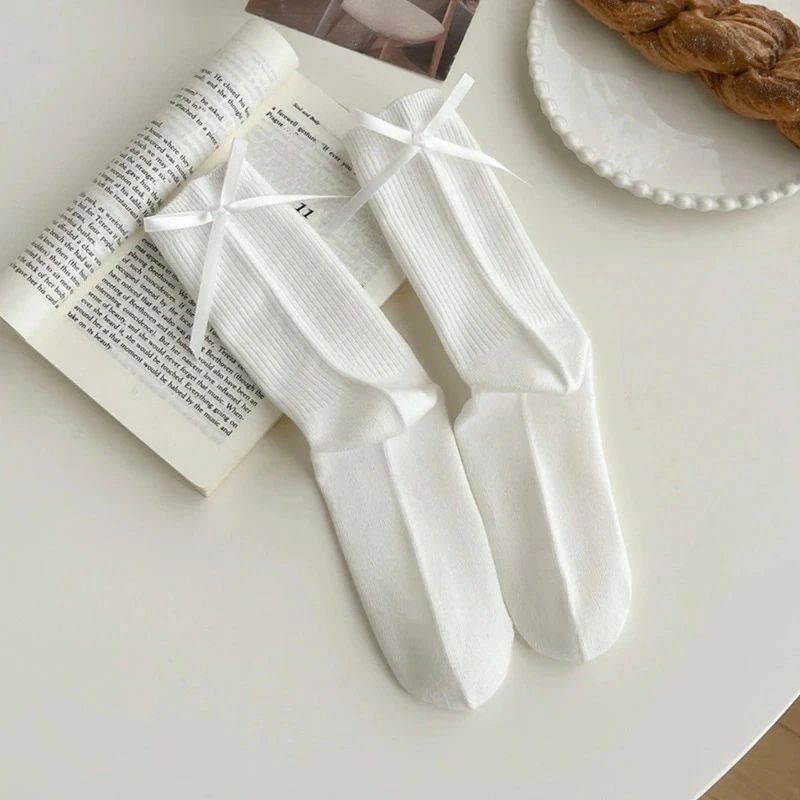 二足セット 靴下 JK 蝶結びベスト コットン スタッズソックス 滑り止め 吸汗 防臭 抗菌