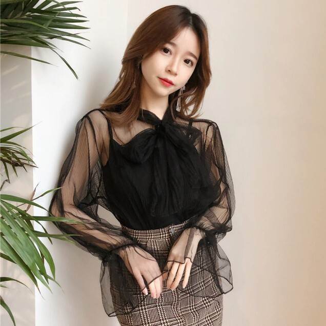 透け シアー シースルー チュール メッシュ 2点セット インナー トップス キャミソール カジュアル レ..