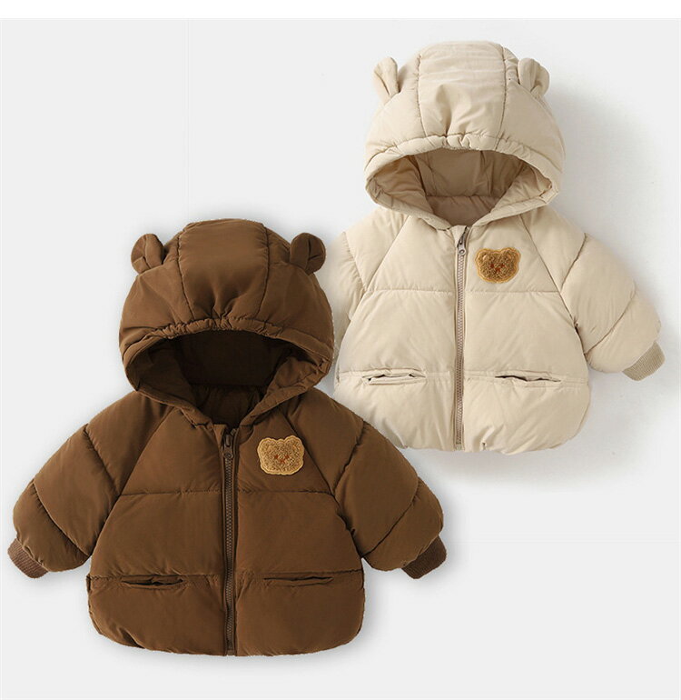 フード付き中綿コート アウター キッズコート キッズアウター 防寒 中綿 厚手 暖かい トップス 無地 シンプル 女の子 男の子 女児 男児 ガールズ ボーイズ 韓国 子供服 子ども服 キッズ ジュニア 子供 子ども こども 韓国子供服 80 90 100 110 120 130cm