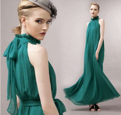 秋 春夏 結婚式 フォーマル パーティー 切り替え リゾートワンピ 無地 ノースリーブ シフォン 夏 ワンピース マキシ丈 ロング