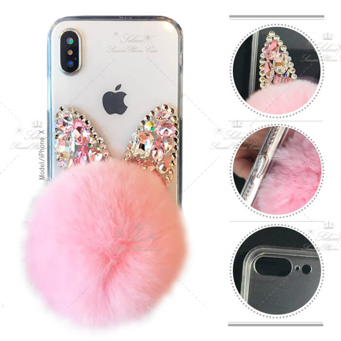 iPhone se3 ケースiPhone se2 ケース iPhoneSE 第二世代 iPhonex スマホケース 可愛い クリア iPhoneケース ファー ラインストーン iPhoneXS iPhone8 iPhone7 ビジュー iPhone8Plus iPhone7Plus 耳 保護 透明 背面 うさぎ キラキラ iPhone X XS 7 MQ