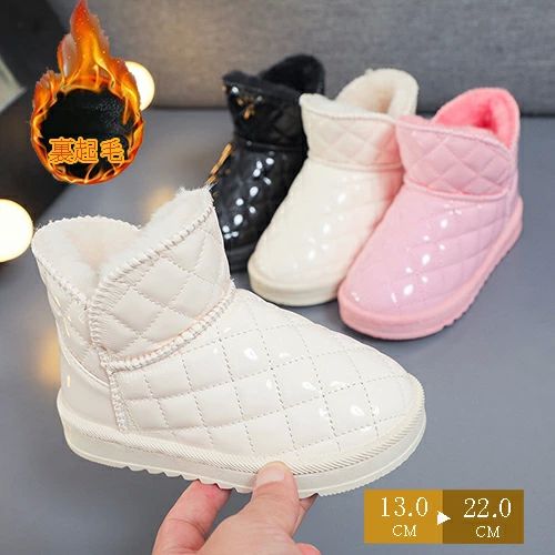 ボア 裏ボア 裏起毛 防水 雪靴 ショートブーツ ミドルブーツ キッズブーツ 女の子 男の子 ムートンブー..