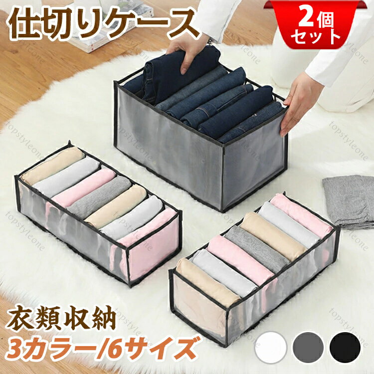 整理 布製 衣類収納ケース おしゃれ 折りたたみ 収納 収納ボックス 収納ケース 下着収納ケース 2個セット 引き出し 仕切りケース