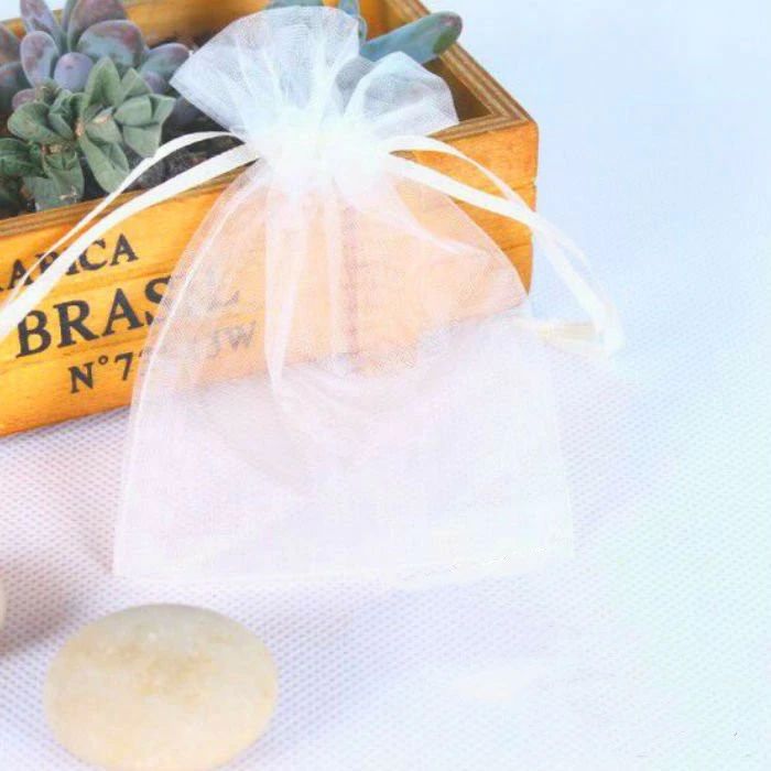 オーガンジー ギフト包装 巾着袋 ラッピンググッズ 100枚セット ギフト袋 ラッピング袋