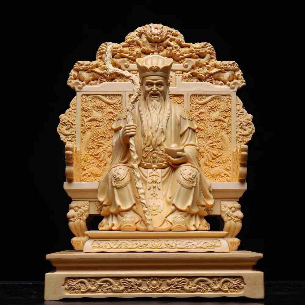 彫 精密細工 仏教工芸品 厄除け 福運 福徳 無病息災 商売繁盛 桧木製高級木彫り (高さ30cm×巾23cm) 福..