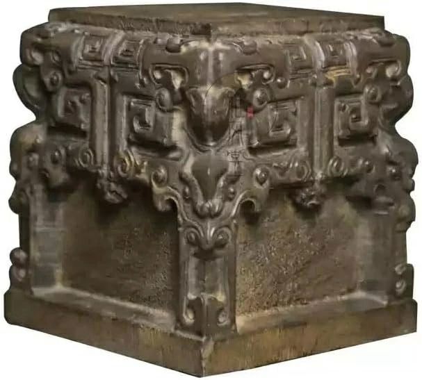 仏壇用仏具/仏像置台 置物 大(高さ21cm×巾19cm)青石製 仏像台 四角台座 仏具