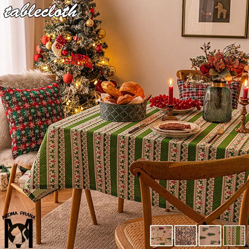 デスクマ 店飾り 部屋飾り 雰囲気 汚れ防止 新年 お正月 食卓カバー おしゃれ テーブルカバー 正方形 長方形 北欧 クリスマス用