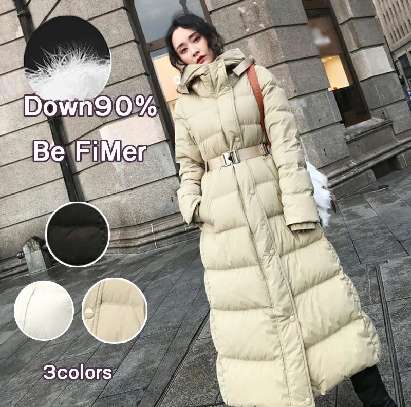 暖 軽量 冬物 秋冬の冬服 おしゃれ 通勤 カジュアル アウター 防寒着 防風 コート 超ロング レディースダウンジャケット人気