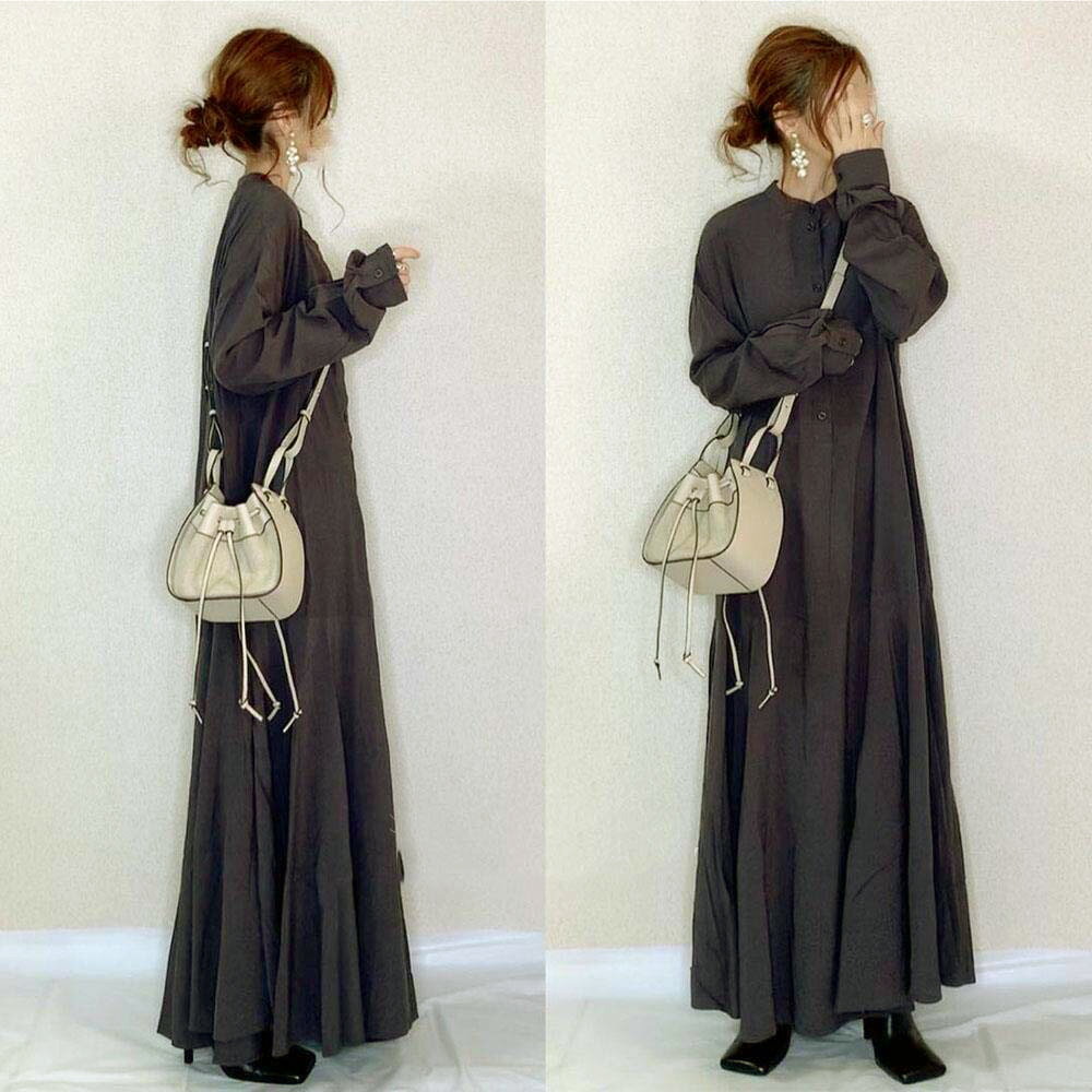 コ 黒ワンピース マキシワンピ 黒 夏 ロング 長袖 ゆったり マキシワンピース 大きいサイズ 冬 秋 春 40代 ワンピース きれいめ