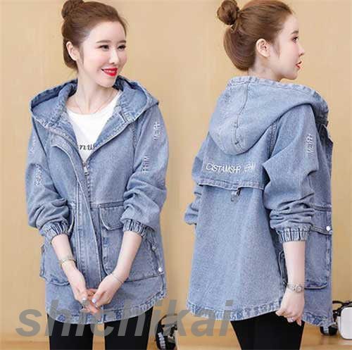 WILLS THOM レディース 春秋 Gジャン カジュアル パーカー フード付き ジャケット デニム