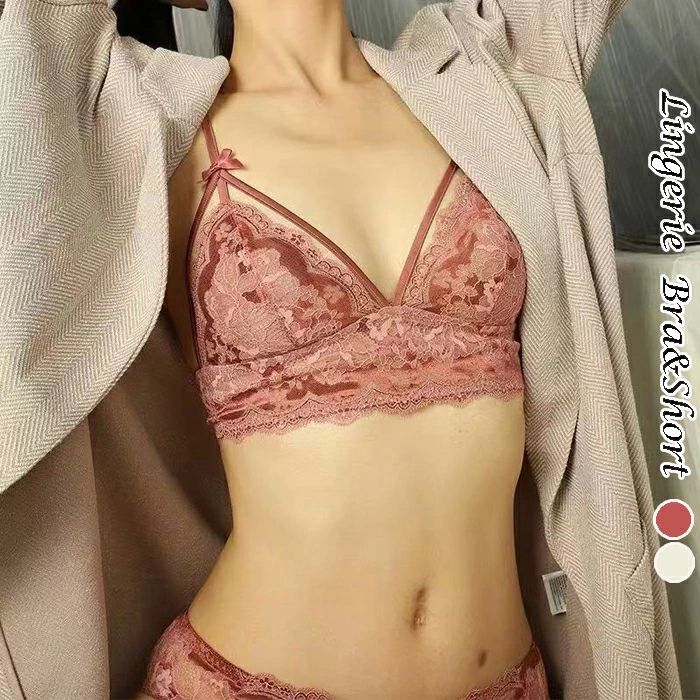 三角ブラ　ノンワイヤー　総レース　ブラセット　ノンワイヤー　セクシー　ゴージャス　刺繍　おうちブ..