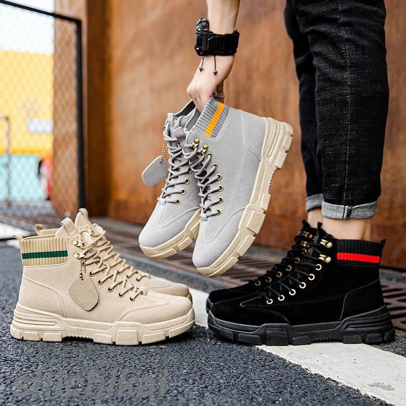 カジュアルシュー 厚底 おしゃれ 秋冬 復古 紳士靴 ブーツ ハイカット ショートブーツ メンズファッション 靴 シューズ メンズ