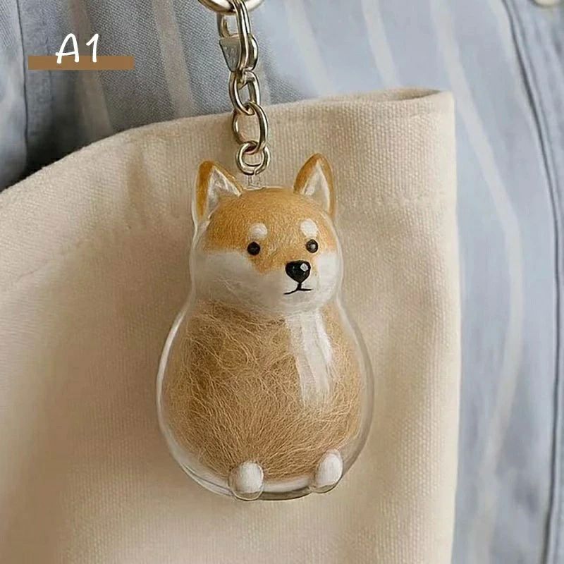 かわ 毛を保管するボトル 犬のキーホルダー ペットメモリアルボトル 犬の毛収納ボトル 遺毛入れ ペット 透明 ケース 遺毛 ペット