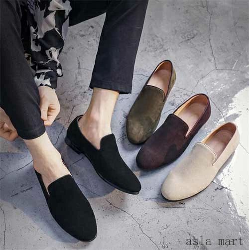 多色 通勤 カジュアル 通気性 履き心地良い シューズ デッキシューズ ドライビングシューズ スエード調 ローファー 革靴 メンズ