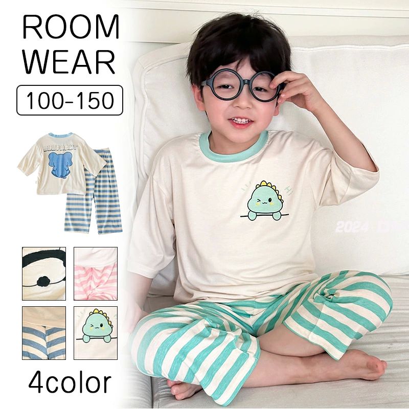 軽く 夏かわいい 春服 家庭服 大きな 男の子と女の子 モダール素材 半袖 子供のパジャマ かわいい 部屋着 キッズ パジャマ
